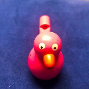 Pink Birdie whistle oriental trading company pre owned 2” 3”1/2 long